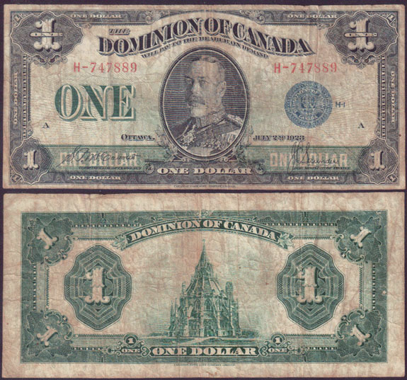 1923 Canada $1 L001928